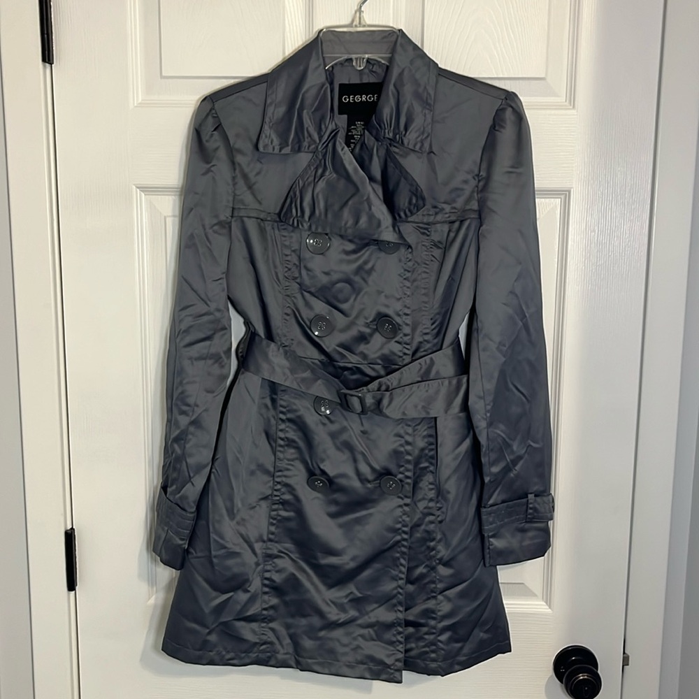 George Lightweight Gray Belted Trenchcoat
